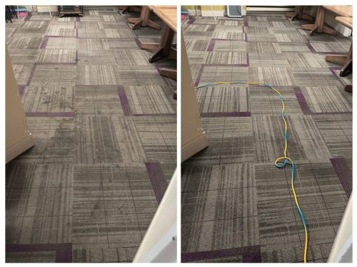 Before after commercial carpet cleaning Mississauga