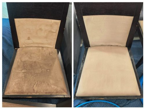 before and after upholstery cleaning Mississauga