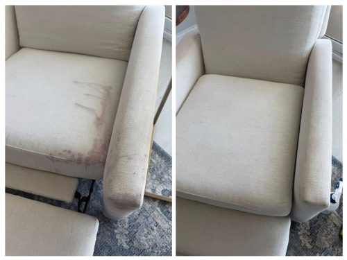Professional upholstery cleaning  reclining chair Toronto
